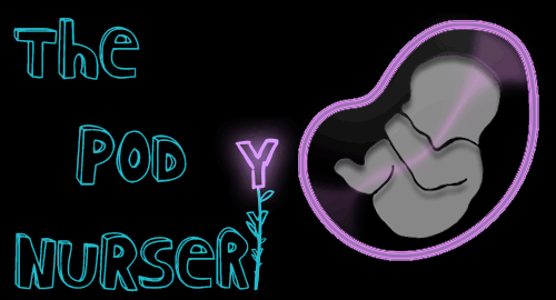 pod nursery sign with blooming y and bounding baby